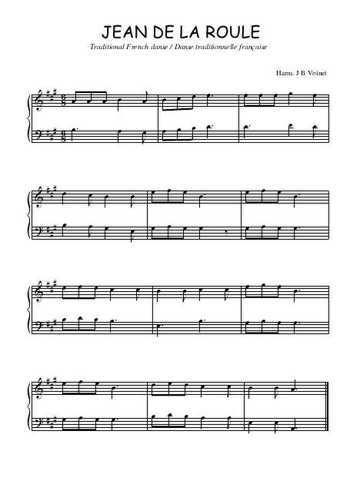 Téléchargez l'arrangement pour piano de la partition de Jean de la Roule en PDF